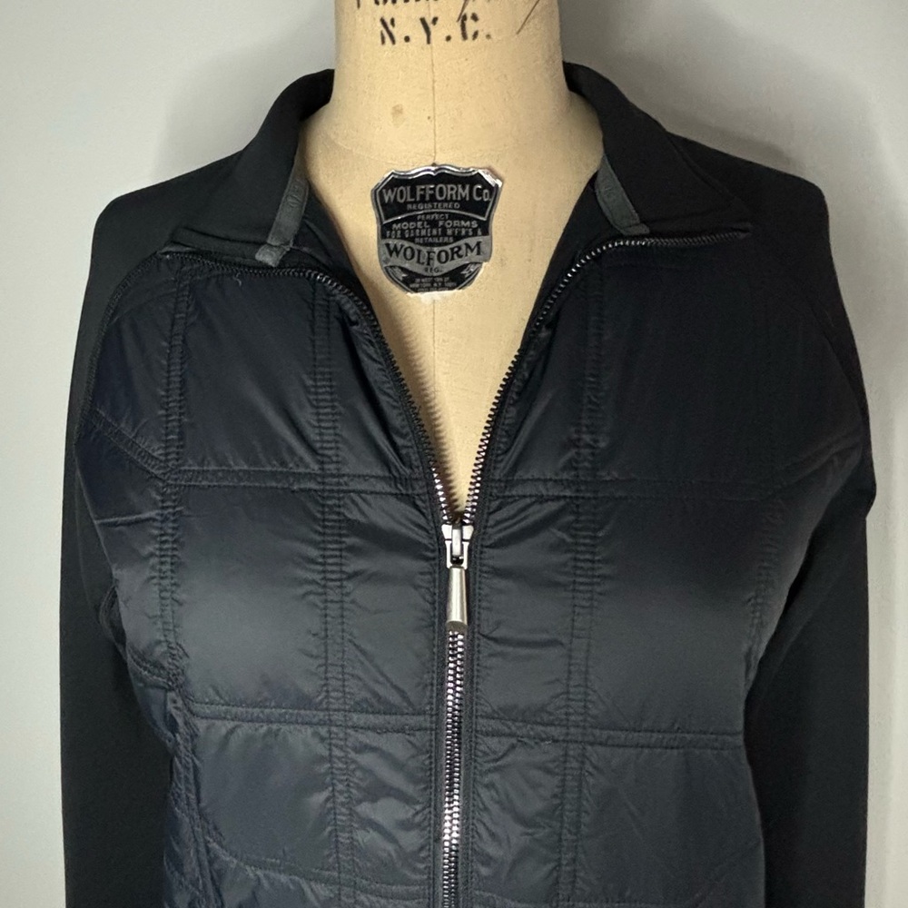 Sunice Black Quilted Golf Puffer Jacket